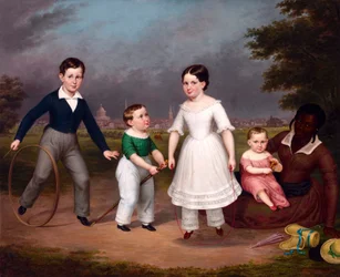 Robert, Calvin, Martha und William Scott und Mila